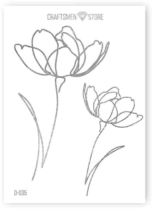 Fine stiсkers Line Art D-035