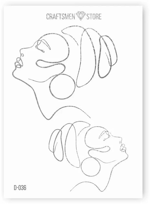 Fine stiсkers Line Art D-036