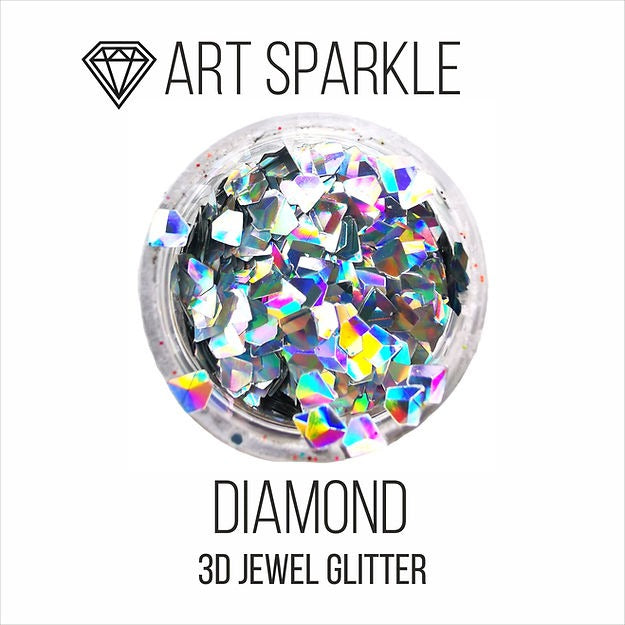 3D Jewel Glitter, Diamond, 10 g