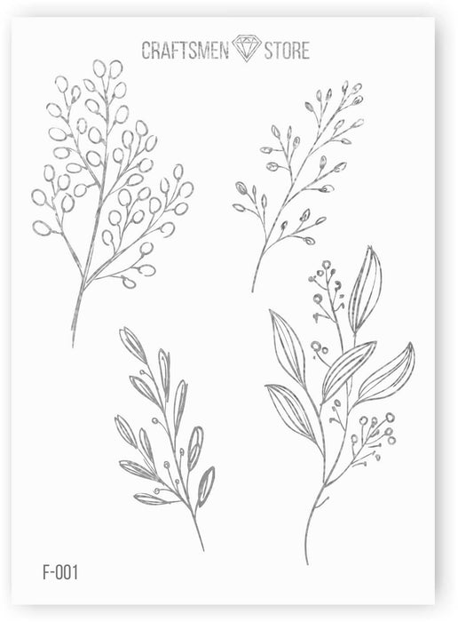 Fine stickers Botanica Collection, 3pcs/pack