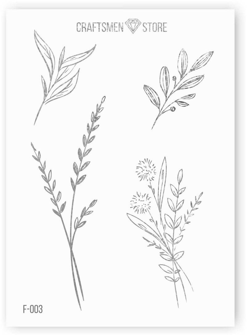 Fine stiсkers Botanica F-003