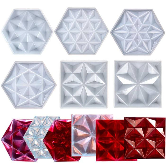 Epoxy Resin Diamond Bottom Mold for Resin Casting