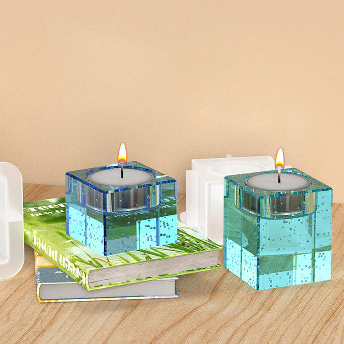 Epoxy Resin Silicone Square Tealight Holder Mold Candle Holder Mold