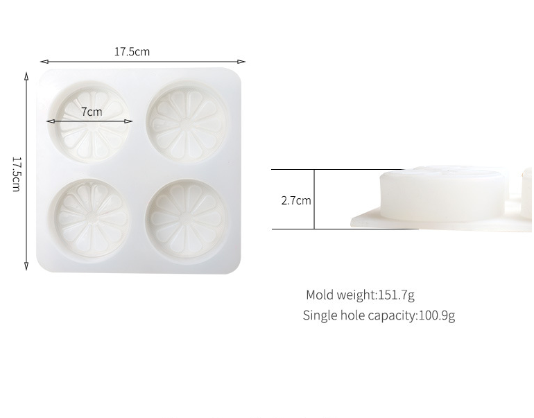 Orange Slices Silicone Mould | Lemon Slices Silicone Mould Bath bombs mold