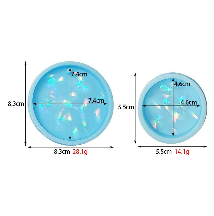 Epoxid-Silikon-Holografische Schlüsselanhängerform mit großem/kleinem Kreis