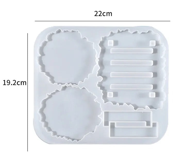 Epoxidharz Silikon Geode Untersetzer Form Halter Form