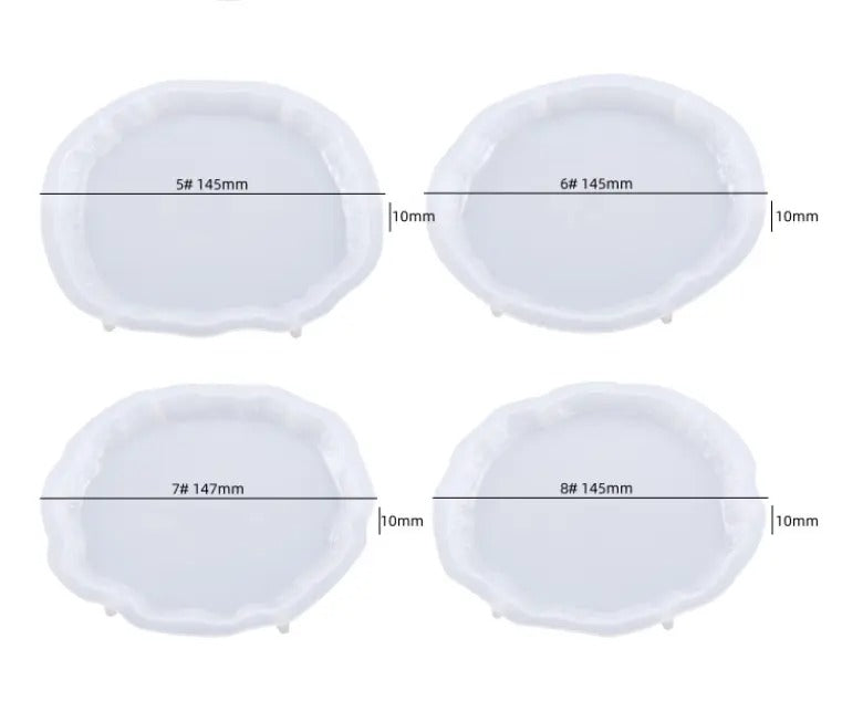 Epoxidharz Unregelmäßige Geode Untersetzer Form Große Kreis Untersetzer Form