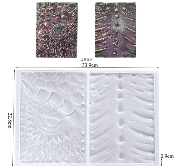 Harzguss 3D Böser Blick Drachenauge Design Set