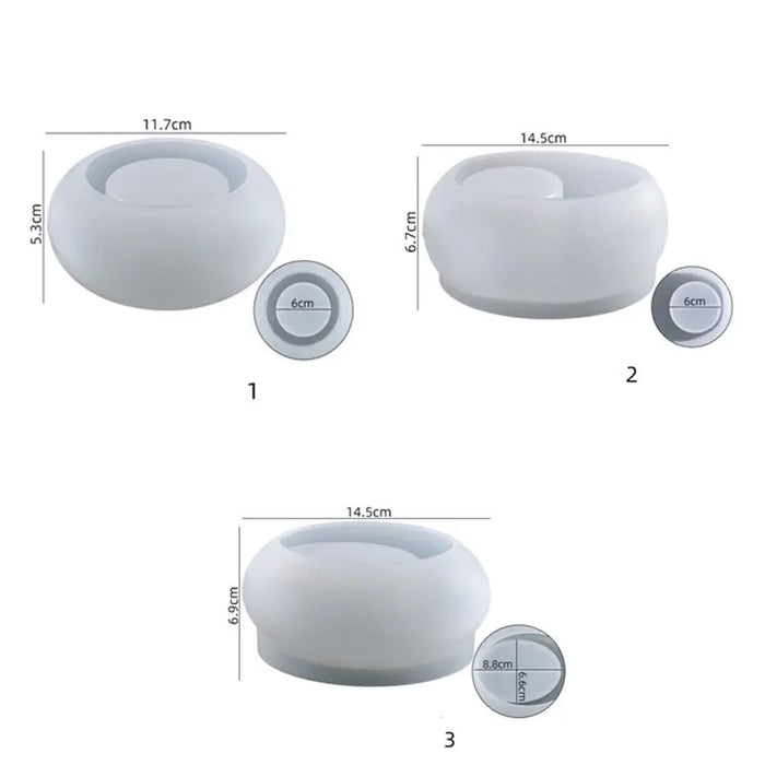 Epoxidharz Silikon Oval Sukkulenten Blumentopf Form Kerzenhalter Form