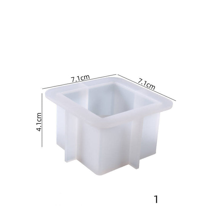 Quadratische Teelichthalter-Form aus Silikon für Kerzenhalter aus Epoxidharz