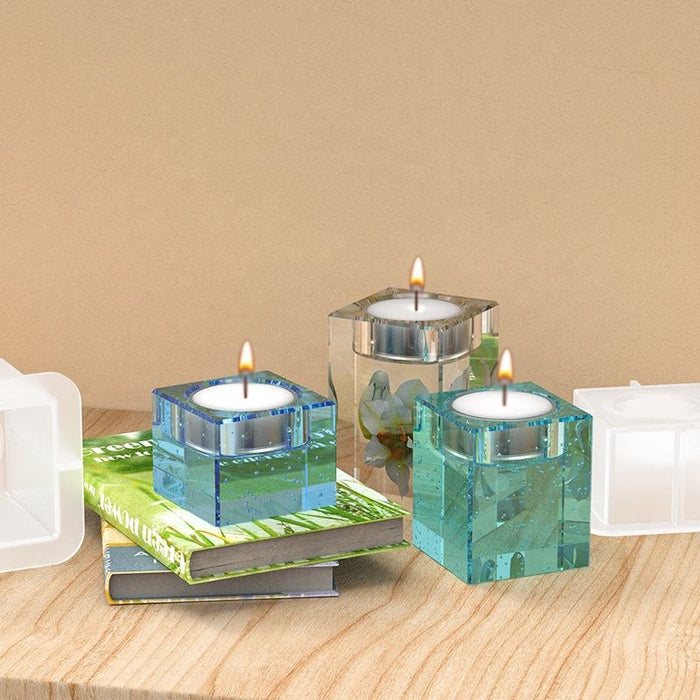 Epoxy Resin Silicone Square Tealight Holder Mold Candle Holder Mold