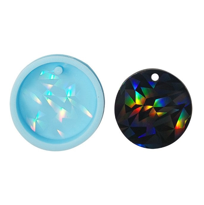 Epoxy Silicone Holographic Large/Small Circle Keychain Mold