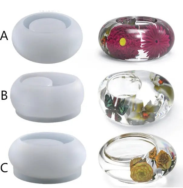 Epoxy Resin Silicone Oval Succulent Flower Pot Mold Candle Holder Mold