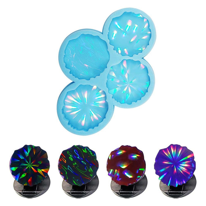 Resin Epoxy Silicone Holographic Geode Phone Grip Mold