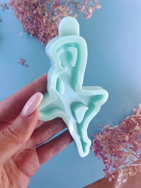 Set of Christmas  tree toys silicone mold Ballerina and Pointe shoes Model K34 / K35