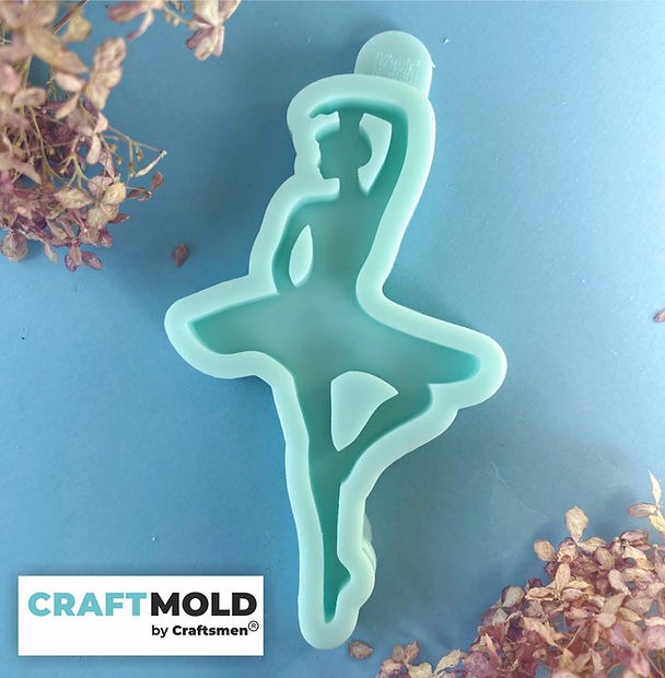 Set of Christmas  tree toys silicone mold Ballerina and Pointe shoes Model K34 / K35