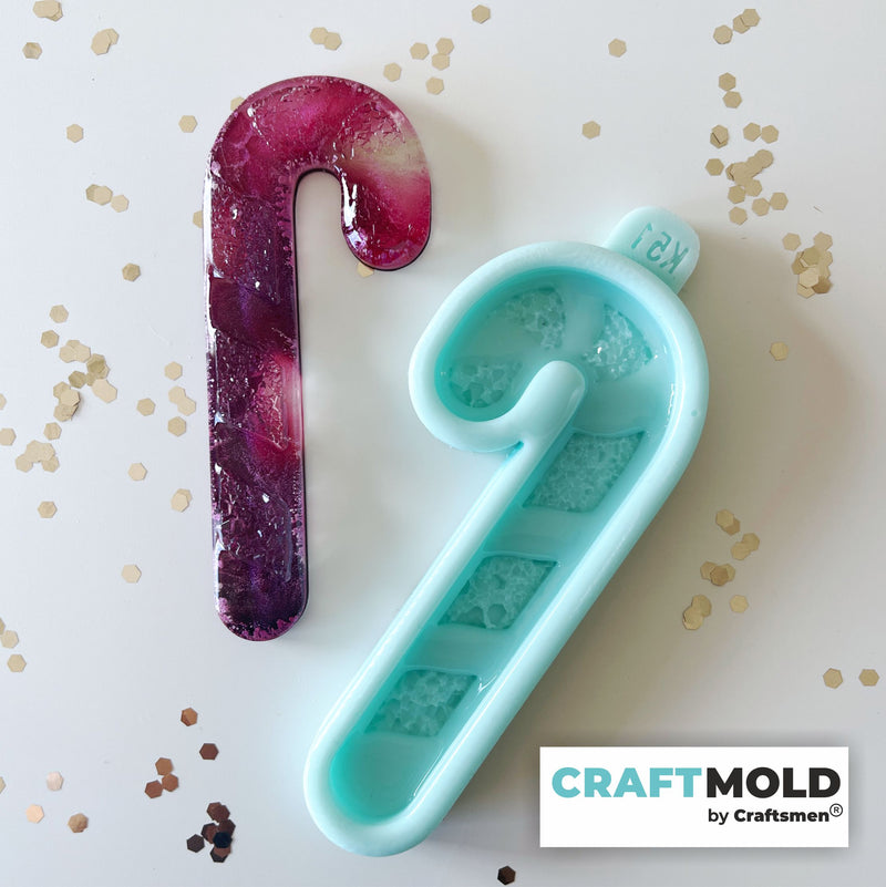 Christmas Ornament Geode Lollipop Mold K51 | Silicone Mold for Resin with Crystal Edge Decoration