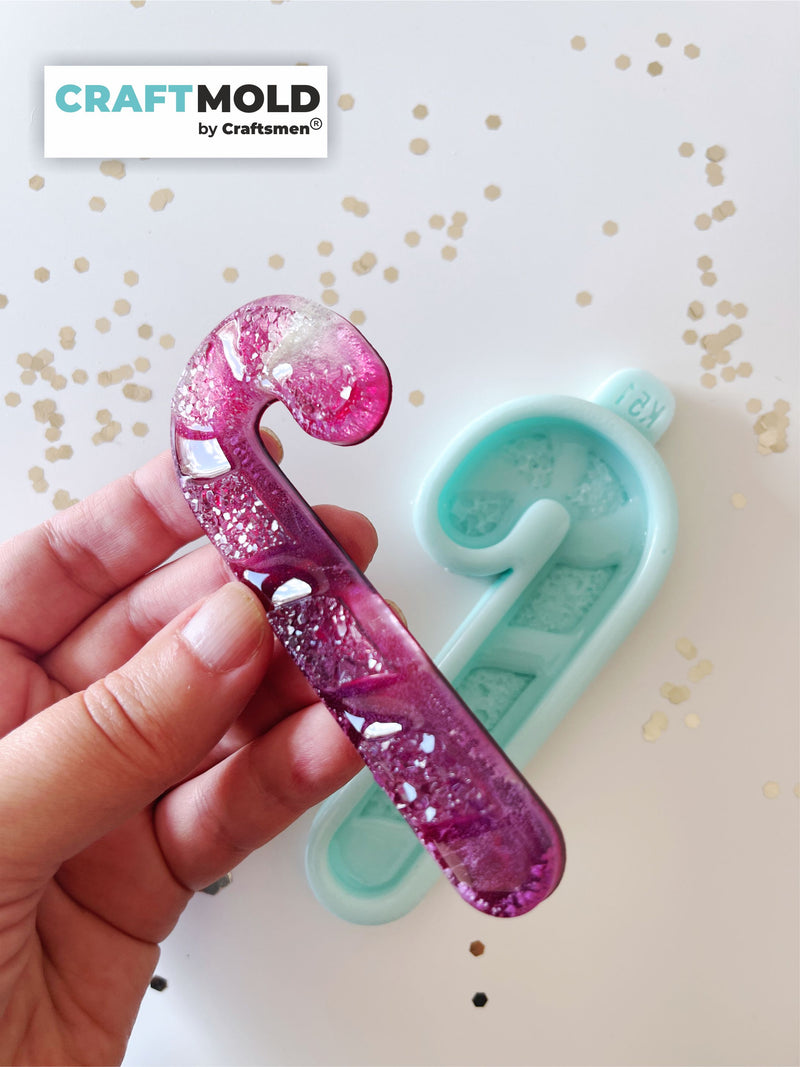 Christmas Ornament Geode Lollipop Mold K51 | Silicone Mold for Resin with Crystal Edge Decoration