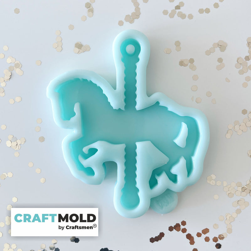 Carousel Horse Christmas Ornament Mold K54 for Epoxy Resin