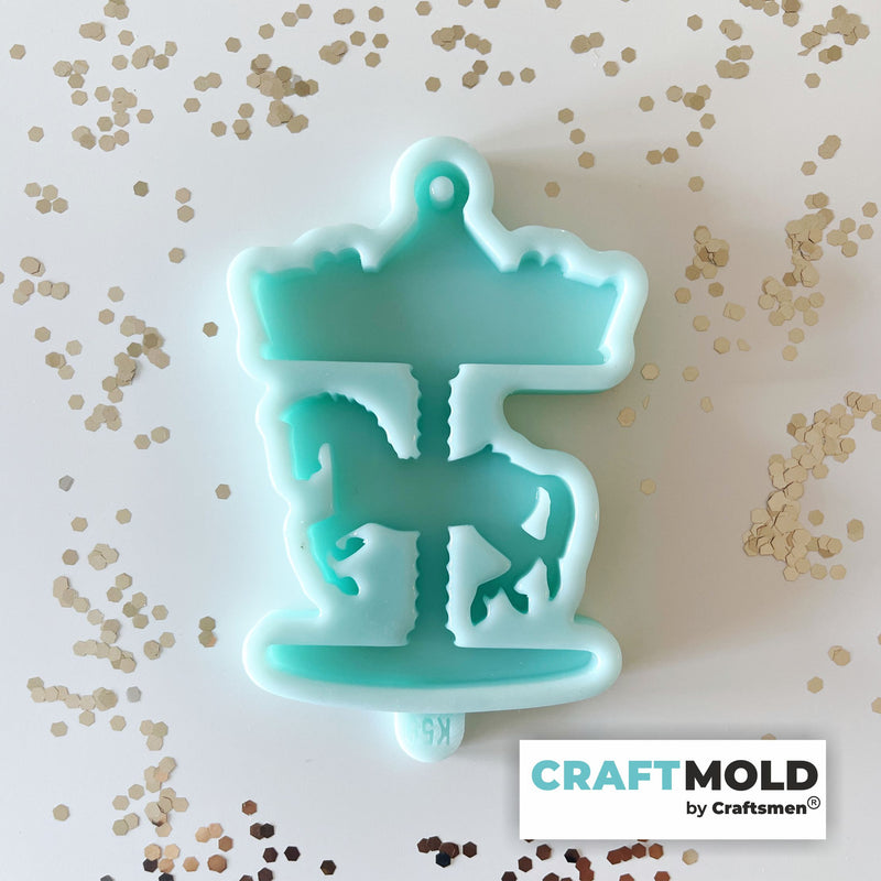 Carousel Horse Christmas Ornament Mold K59 for Epoxy Resin