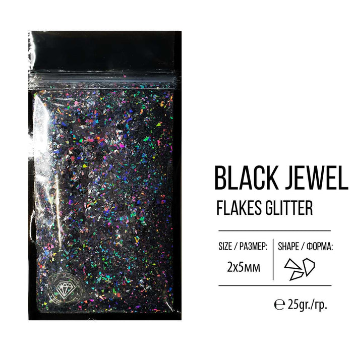 Glitter, FlakesGlitter Series, Black Jewel, 25g