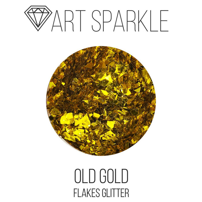 Glitter, FlakesGlitter Series, Old Gold, 25g