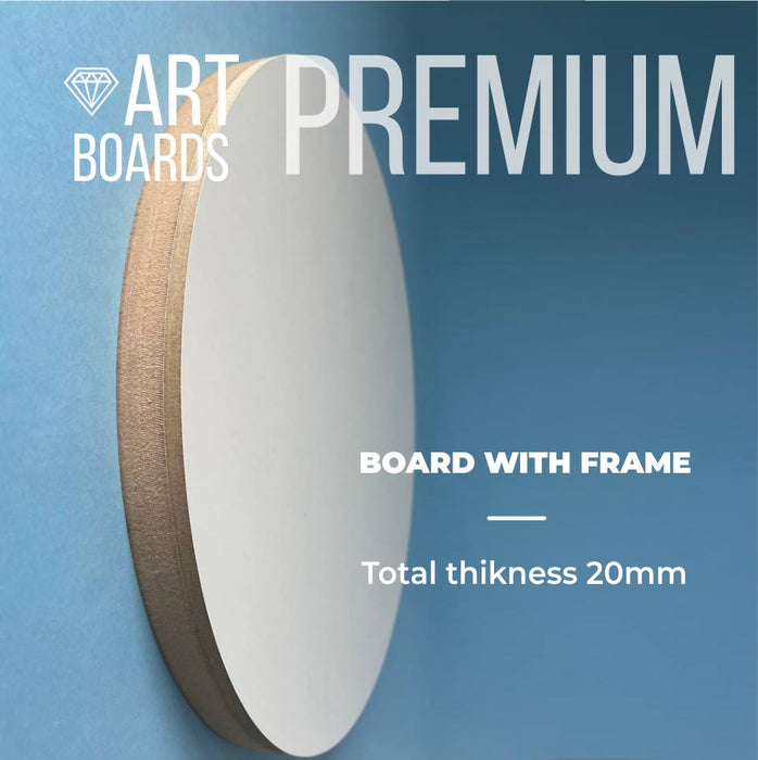 Ink Art & Resin Art Boards Premium Circle on the frame