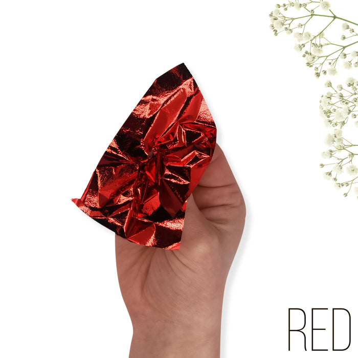 Gold leaf "Mirror Shine", Red, 25pcs. 8*8.5см