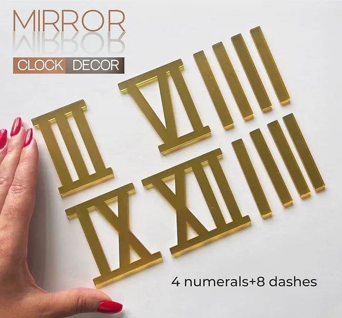 Clock Roman numbers (numerals) Set #4 (4 numerals + 8 dials) Caesar Design