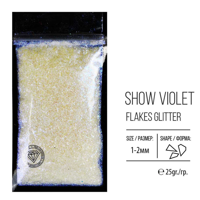 Glitter, FlakesGlitter Series, Snow Violet, 25 g