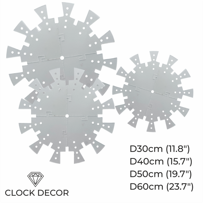 Universal Clock Stencil with gaps for numerals for resin clock marking