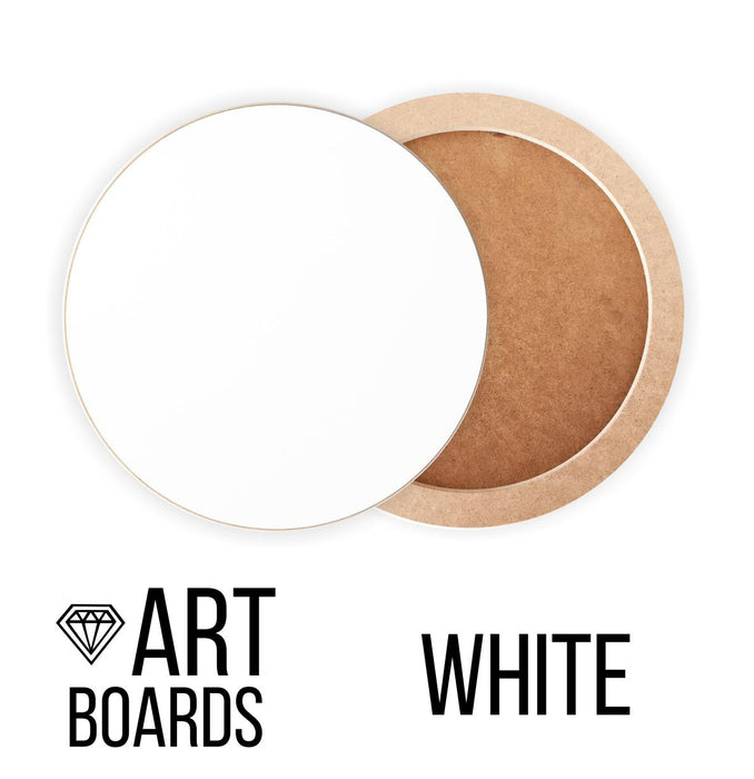 White Art Boards Circle on the frame