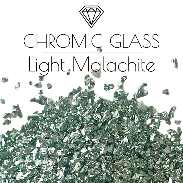 Glass crumb Chromic Glass, Light Malachite, 100g