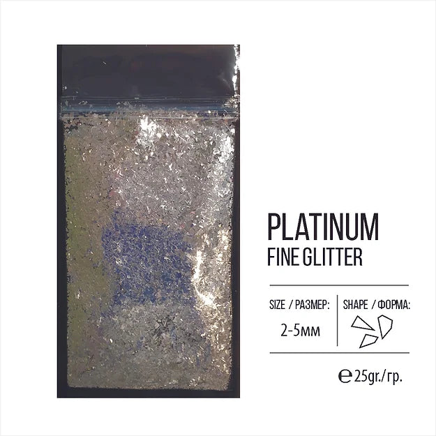 Glitter, FlakesGlitter Series, Platinum, 25g