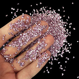 SMOKY ROSE 1-3mm, Chromic Glass Crumb – Chrome-Plated Glass Filler for Epoxy Resin Art, 100g