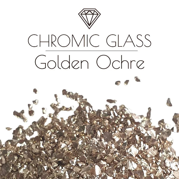 Glass crumb Chromic Glass, Golden Ochre, 100g