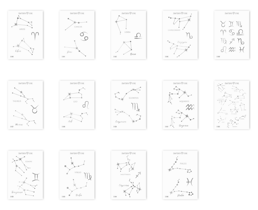 Наклейки изящные Astrology Collection, 15шт./упак.
