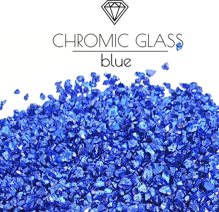 Glass crumb Chromic Glass, Blue, 100g