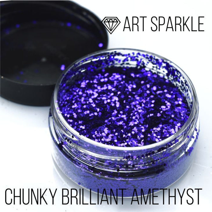 Glitter, Chunky Brilliant Amethyst, 50 g