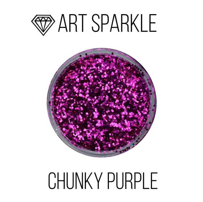 Glitter, Chunky Purple, 50 g