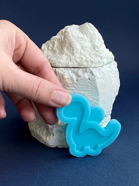 Set of 3 molds "Little Dinosaurs brooches" B09, B10 and B11