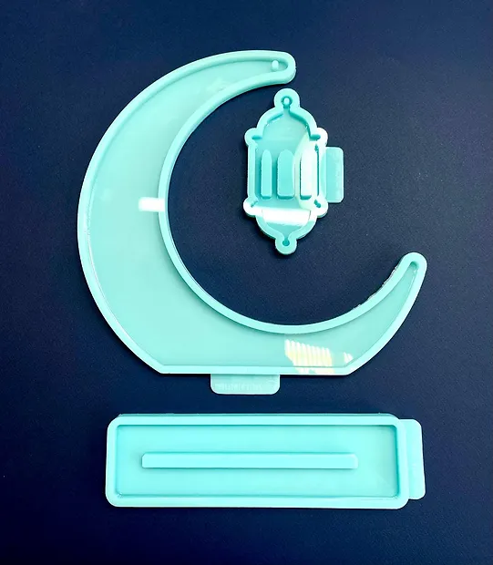 Model No. 325. Silicone Mold Crescent Moon for 3D LED lamp