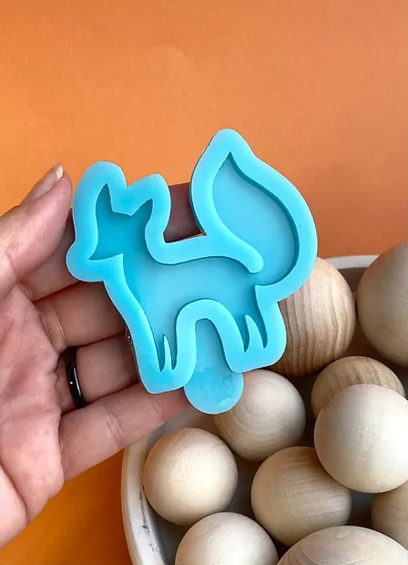 Set of 4 molds "Little Fox brooches" B01, B02, B03 and B04