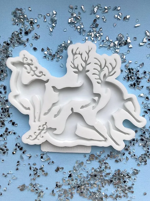 Model K06 Silicone mold "Reindeers"