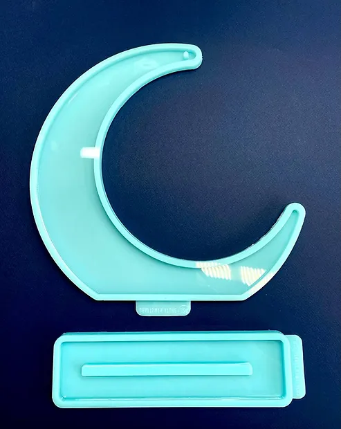 Model No. 325. Silicone Mold Crescent Moon for 3D LED lamp