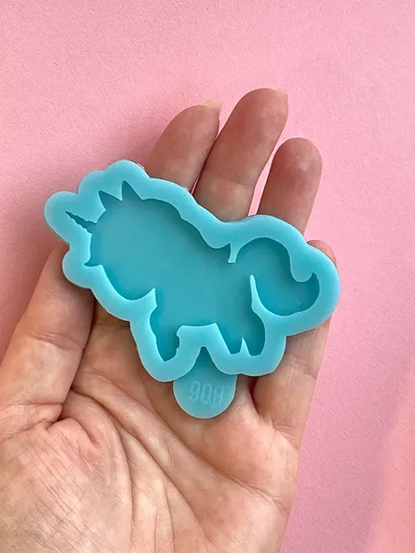 Set of 4 molds "Little Unicorn brooches" B05, B06, B07 and B08.