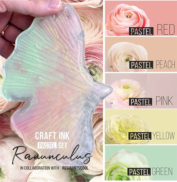 Craft Ink Pastel Set "Ranunculus" 5psc.