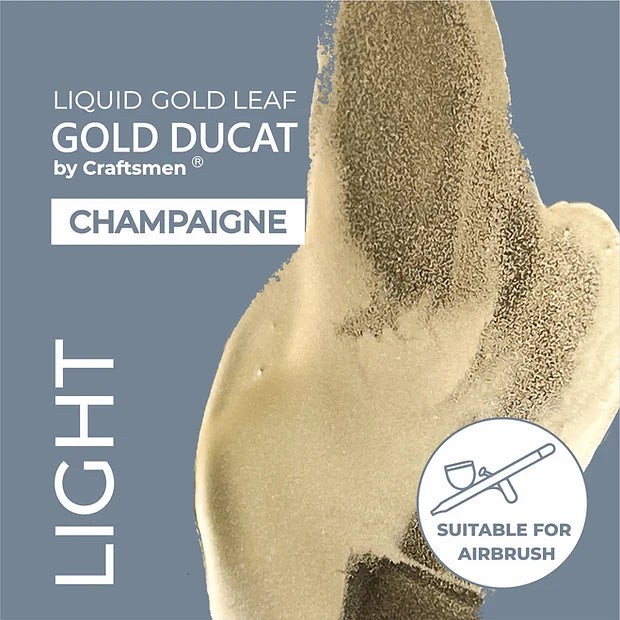 Light Liquid gold leaf metallic paint for Airbrush "Champagne", 50ml