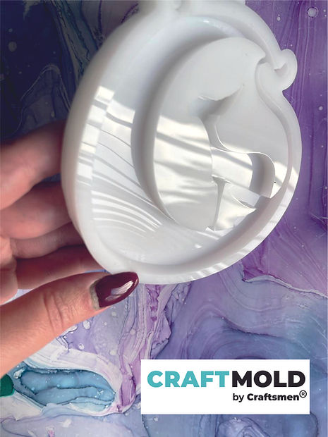 Christmas tree toys silicone mold Kitty and Moon K46