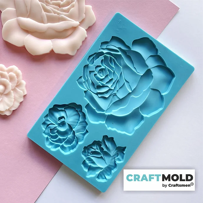 Sculptural 3D mold Roses No. D_01